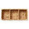 Casafield Set of 2 Water Hyacinth Divided Basket Organizers - Woven Bins for Bathroom, Bedroom, Laundry, Pantry, Shelves